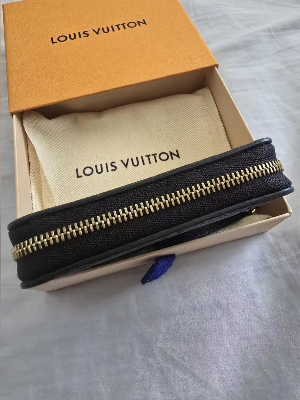 Louis Vuitton Black Zippy Coin Purse Wallet